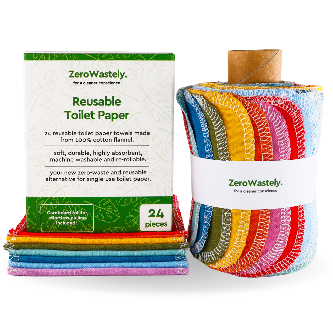Reusable Toilet Paper (Rainbow Edition) – ZeroWastely